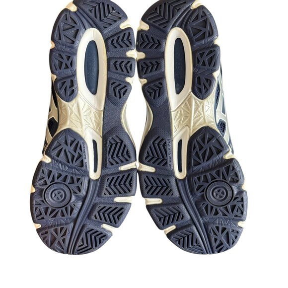 ASICS Gel Netburner Ballistic Women Size 7 Navy & Silver - Picture 8 of 10